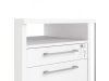 OFFICE 80400/44, psací stůl, silver grey / bílá