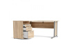 OFFICE 80400/44, psací stůl, silver grey / dub sonoma