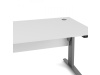 OFFICE 80400/318, výškově nastavitelný psací stůl, silver grey / bílá