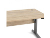 OFFICE 80400/318, výškově nastavitelný psací stůl, silver grey / dub sonoma