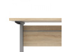 OFFICE 80400/318, výškově nastavitelný psací stůl, silver grey / dub sonoma