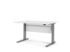 OFFICE 80400/382, výškově nastavitelný psací stůl, silver grey / bílá