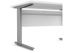 OFFICE 80400/382, výškově nastavitelný psací stůl, silver grey / bílá