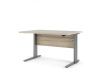 OFFICE 80400/382, výškově nastavitelný psací stůl, silver grey / dub sonoma