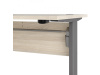 OFFICE 80400/382, výškově nastavitelný psací stůl, silver grey / dub sonoma
