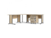 OFFICE 80400/304, psací stůl rohový, silver grey / dub sonoma