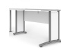 OFFICE 80400/72, psací stůl rohový, silver grey / bílá