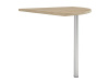 OFFICE 80400/72, psací stůl rohový, silver grey / dub sonoma