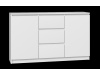 TOPA, komoda 120cm 2-dveřová se 3-mi zásuvkami, bílá