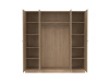 BIRGER 053, šatní skříň 4-dveřová 196cm, jackson hickory