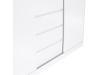 SIMPLICITY 148, šatní skříň s posuvnými dveřmi a 3-mi zásuvkami 177cm, bílá / bílý lesk