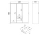SIMPLICITY 148, šatní skříň s posuvnými dveřmi a 3-mi zásuvkami 177cm, bílá / bílý lesk
