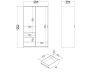 SIMPLICITY 146, šatní skříň 2-dveřová se 3-mi zásuvkami 119cm, bílá