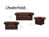 CHESTERFIELD LORD, čalouněné křeslo, kůže hnědá
