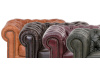 CHESTERFIELD LORD, čalouněné křeslo, kůže hnědá
