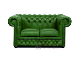 CHESTERFIELD LORD, pohovka 2-křeslo, kůže zelená