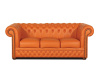 CHESTERFIELD LORD, pohovka 3-křeslo, kůže hnědá