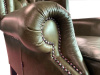 CHESTERFIELD QUEEN, čalouněné křeslo, kůže hnědá