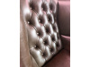 CHESTERFIELD QUEEN, čalouněné křeslo, kůže hnědá