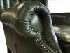 CHESTERFIELD QUEEN, čalouněné křeslo, kůže zelená
