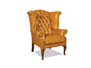 CHESTERFIELD QUEEN, čalouněné křeslo, kůže koňak