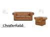 CHESTERFIELD LORD, sedací souprava 3+1+1, kůže koňak