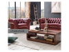 CHESTERFIELD LORD, sedací souprava 3+2+1, kůže bordó