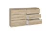 MALVÍNA M6, komoda se 6-ti zásuvkami 138-40cm, dub sonoma