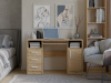 DELVIN, psací stůl, dub artisan