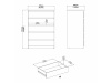 SIMPLICITY 231, komoda s 5-ti zásuvkami, bílá / bílý lesk