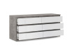 SIMPLICITY 232, komoda se 6-ti zásuvkami, beton / bílý lesk