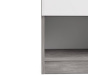 SIMPLICITY 238, noční stolek se zásuvkou, beton / bílý lesk