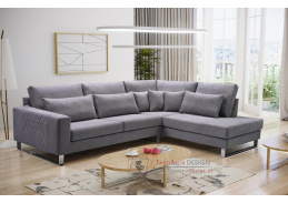 COLBY, sedací souprava - pravá, látka Astone 16 šedá