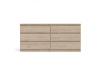SIMPLICITY 232, komoda se 6-ti zásuvkami, jackson hickory