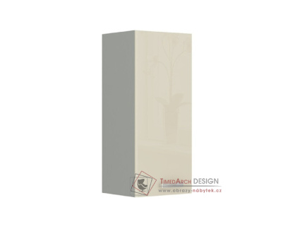 PRADO, horní skříňka 30 G-72, šedá / krémový lesk