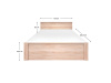 NORTY 08, postel 160x200cm, dub sonoma