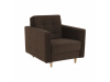AMEDIA, čalouněné křeslo, látka Shaggy čokoládová