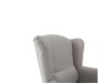 BELEK, designové křeslo, látka Lux 26 capuccino / Evo 26 vzor