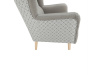 BELEK, designové křeslo, látka Lux 26 capuccino / Evo 26 vzor