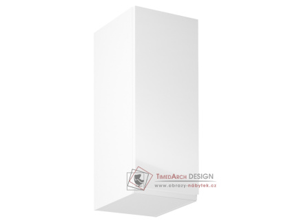 AURORA, horní kuchyňská skříňka G30 - pravá, bílá / bílý lesk