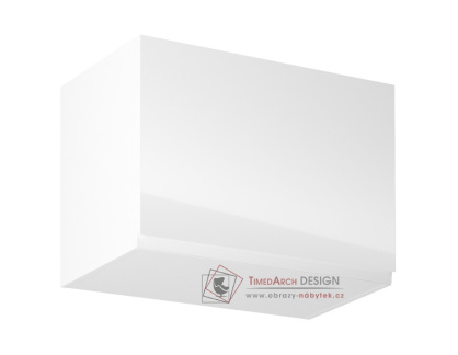 AURORA, horní kuchyňská skříňka G60K, bílá / bílý lesk