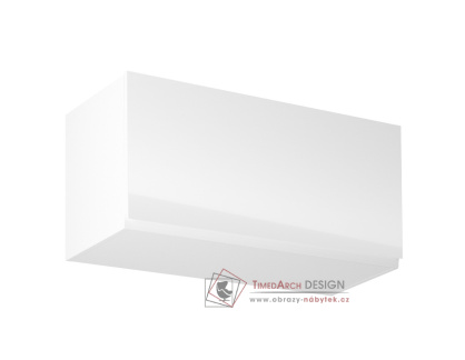 AURORA, horní kuchyňská skříňka G80K, bílá / bílý lesk