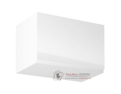 AURORA, horní kuchyňská skříňka G60KN, bílá / bílý lesk