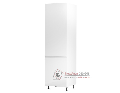 AURORA, skříň na lednici D60ZL - levá, bílá / bílý lesk