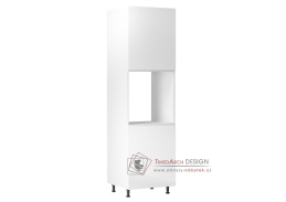 AURORA, potravinová skříň D60P - pravá, bílá / bílý lesk