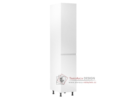 AURORA, potravinová skříň D40SP - pravá, bílá / bílý lesk