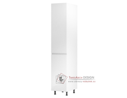 AURORA, potravinová skříň D40SP - levá, bílá / bílý lesk