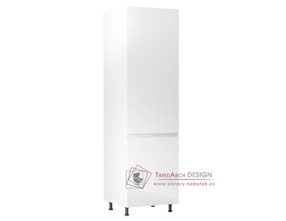 AURORA, potravinová skříň D60R - pravá, bílá / bílý lesk