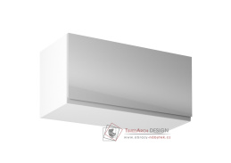 AURORA, horní kuchyňská skříňka G80K, bílá / šedý lesk