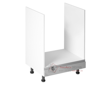 AURORA, dolní skříňka na spotřebiče D60ZK, šedý / bílý lesk